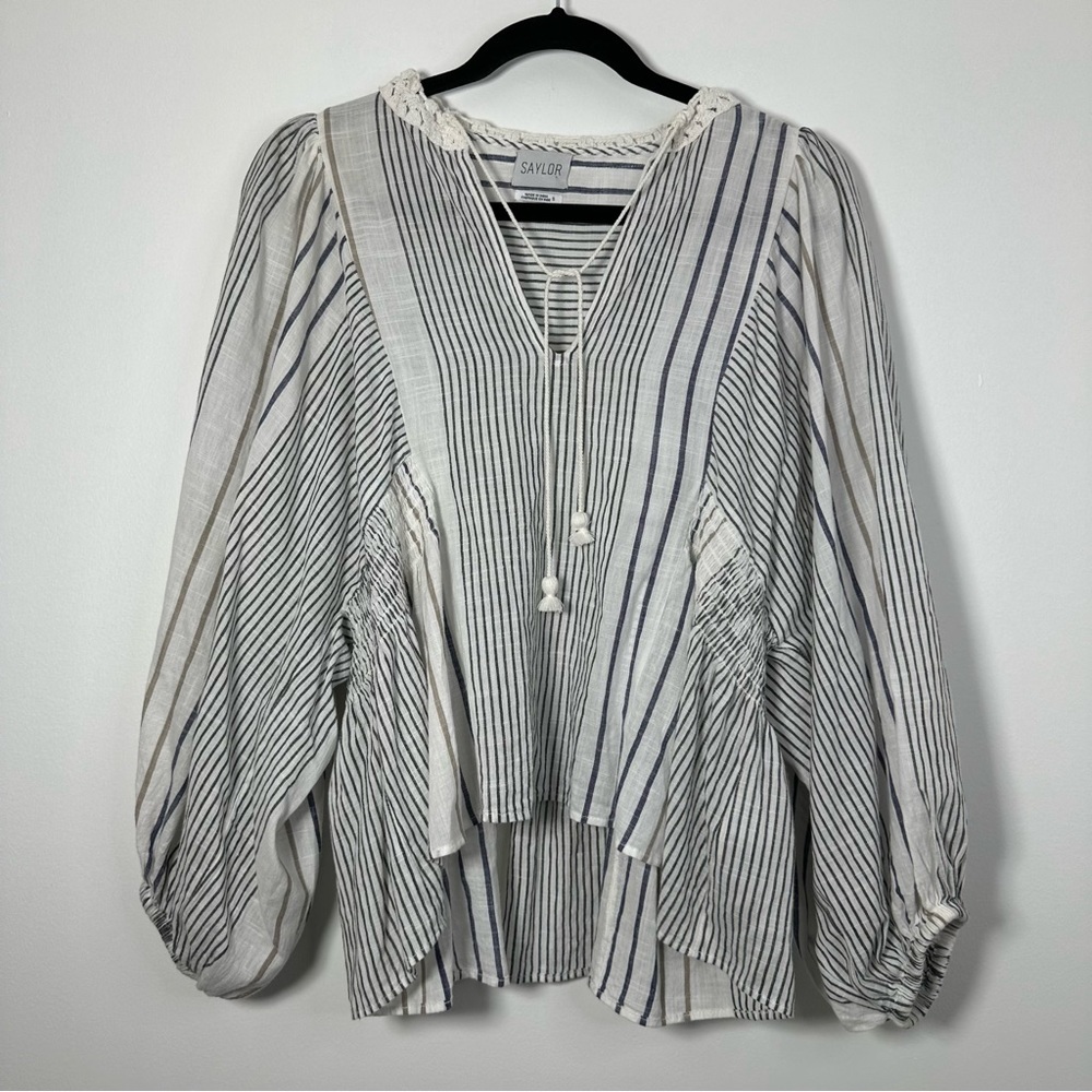 Saylor Revolve Women’s 100% Cotton Striped Flowy Top Size S